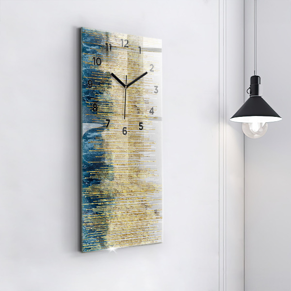 Téglalap alakú üvegóra Dekoratív minta és arany