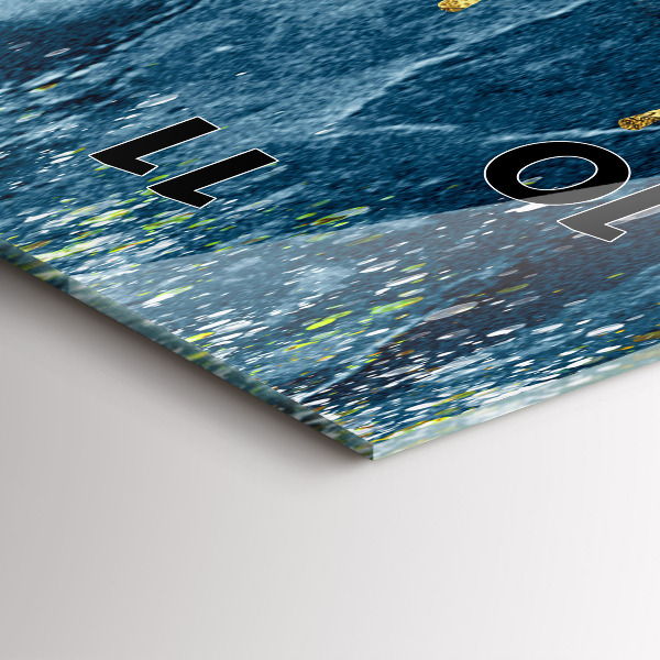 Téglalap alakú üvegóra Dekoratív minta és arany