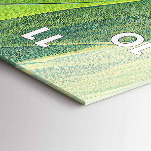 Téglalap alakú üvegóra Zöld mezők absztrakt