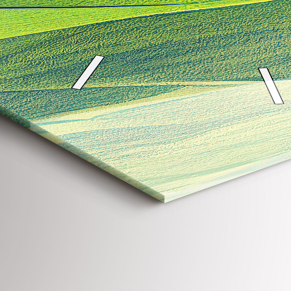 Téglalap alakú üvegóra Zöld mezők absztrakt