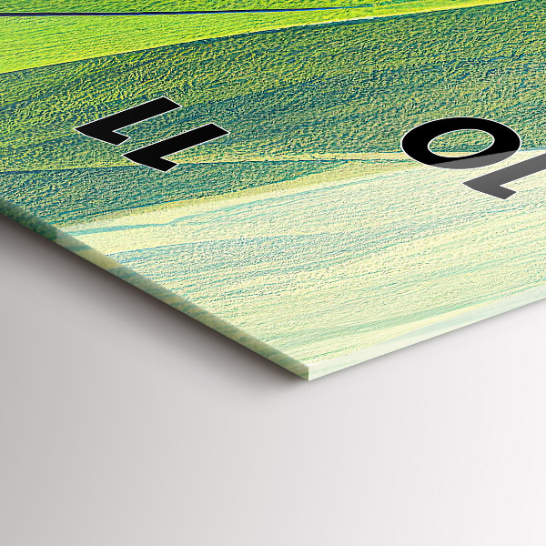 Téglalap alakú üvegóra Zöld mezők absztrakt