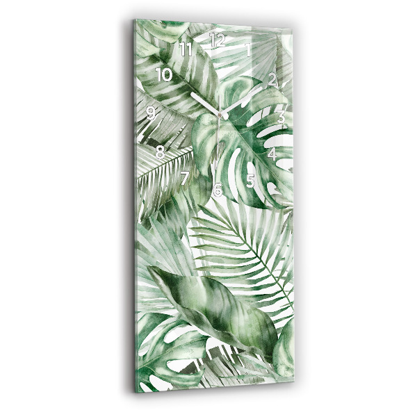 Téglalap alakú üvegóra Festett növényi levelek