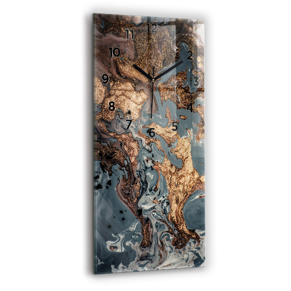 Téglalap alakú üvegóra Márvány arany absztrakt