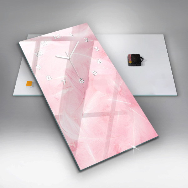 Téglalap alakú üvegóra Tollak – absztrakt