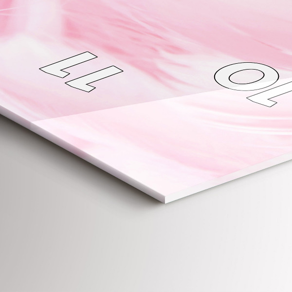 Téglalap alakú üvegóra Tollak – absztrakt