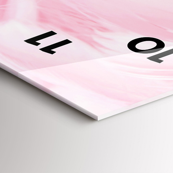 Téglalap alakú üvegóra Tollak – absztrakt