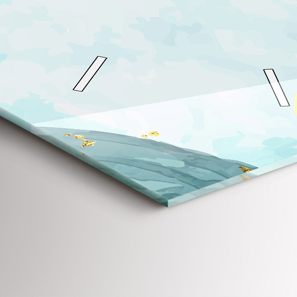 Téglalap alakú üvegóra Akvarell foltok