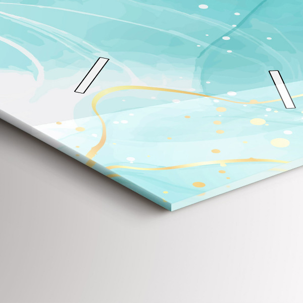 Téglalap alakú üvegóra Absztrakt márvány