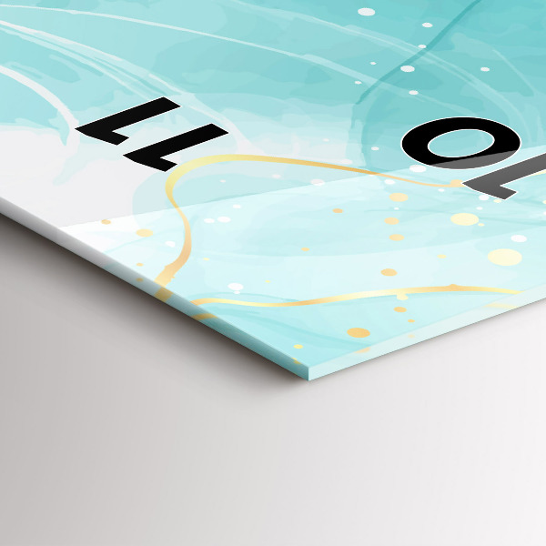 Téglalap alakú üvegóra Absztrakt márvány