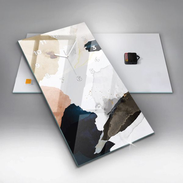 Téglalap alakú üvegóra Absztrakciós foltok