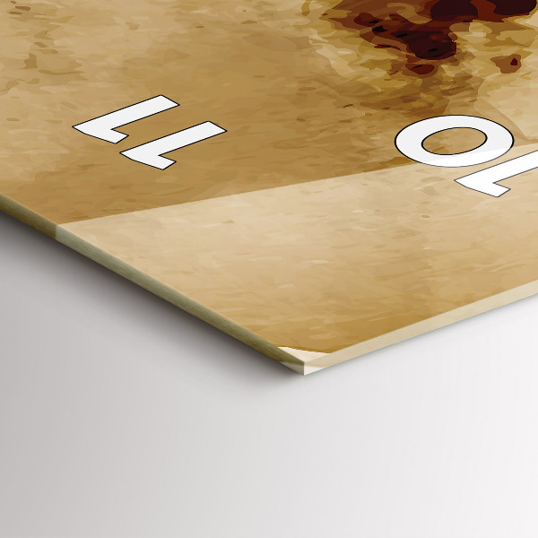 Téglalap alakú üvegóra Absztrakciós foltok