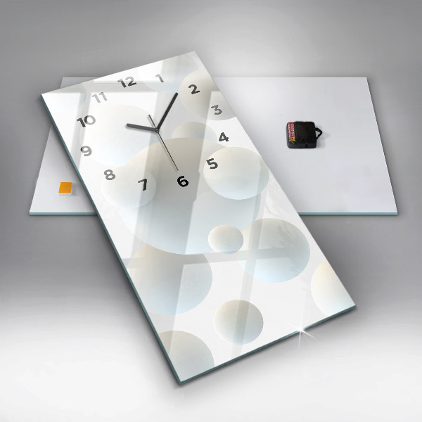 Téglalap alakú üvegóra Labdák absztrakt