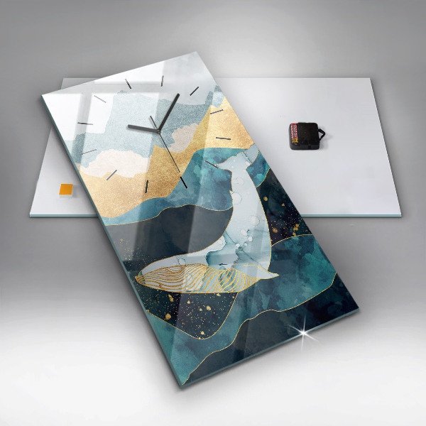 Téglalap alakú üvegóra Absztrakt bálna