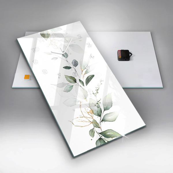 Téglalap alakú üvegóra Absztrakciós levelek