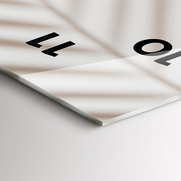 Téglalap alakú üvegóra Krémes absztrakció