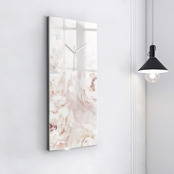 Téglalap alakú üvegóra Bazsarózsa virágok