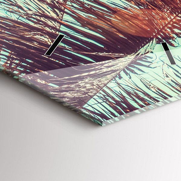 Téglalap alakú üvegóra Trópusi pálmafák