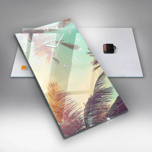 Téglalap alakú üvegóra Trópusi pálmafák