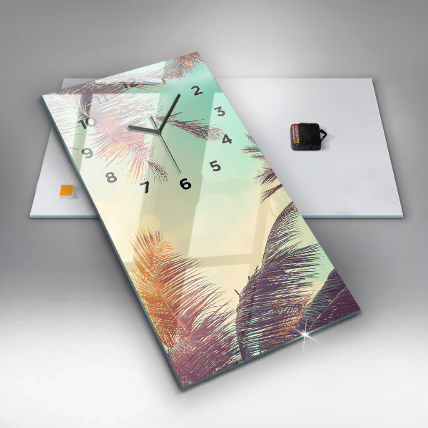 Téglalap alakú üvegóra Trópusi pálmafák