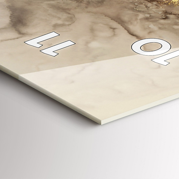 Téglalap alakú üvegóra Bézs modern művészet