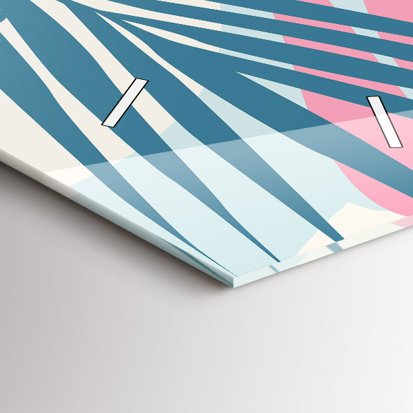 Téglalap alakú üvegóra Pasztell levelek – trópusok