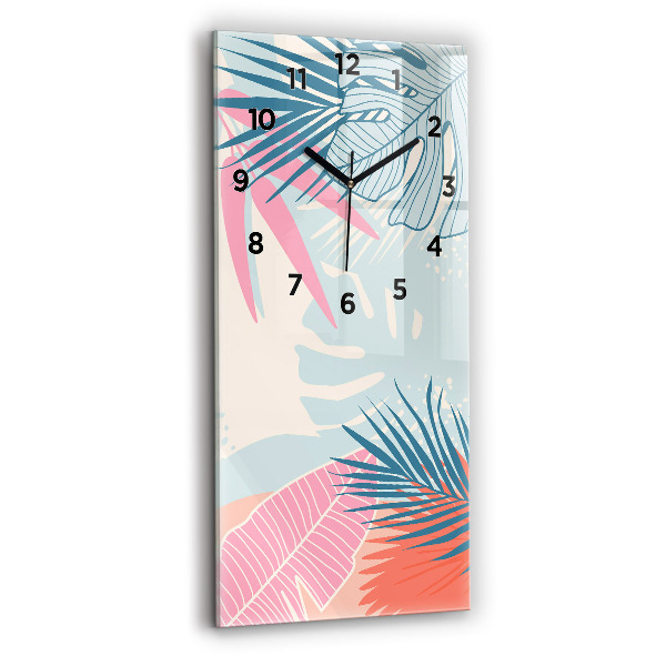 Téglalap alakú üvegóra Pasztell levelek – trópusok