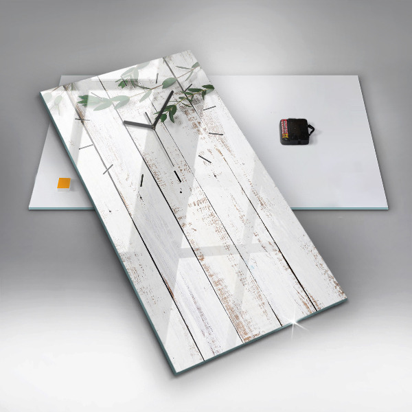 Téglalap alakú üvegóra Világos fa táblák