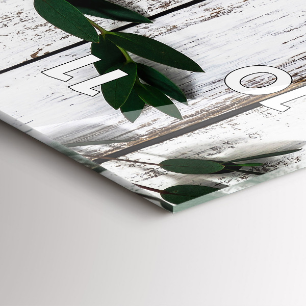 Téglalap alakú üvegóra Világos fa táblák