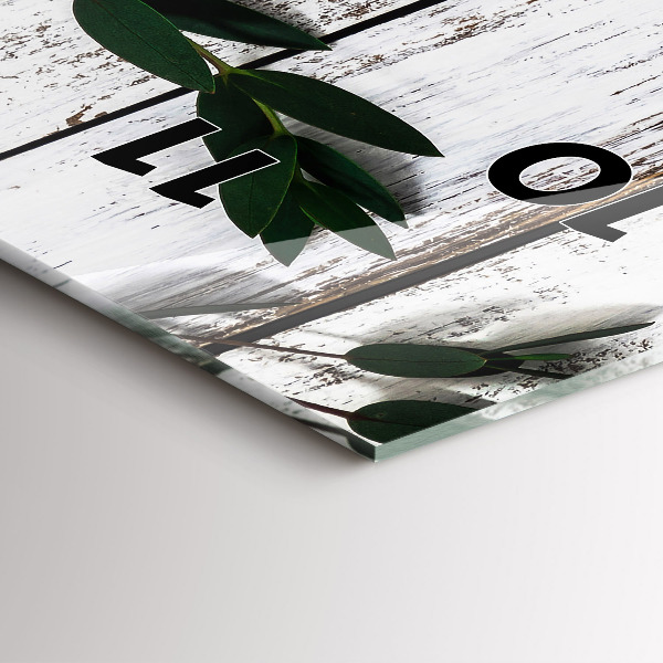 Téglalap alakú üvegóra Világos fa táblák