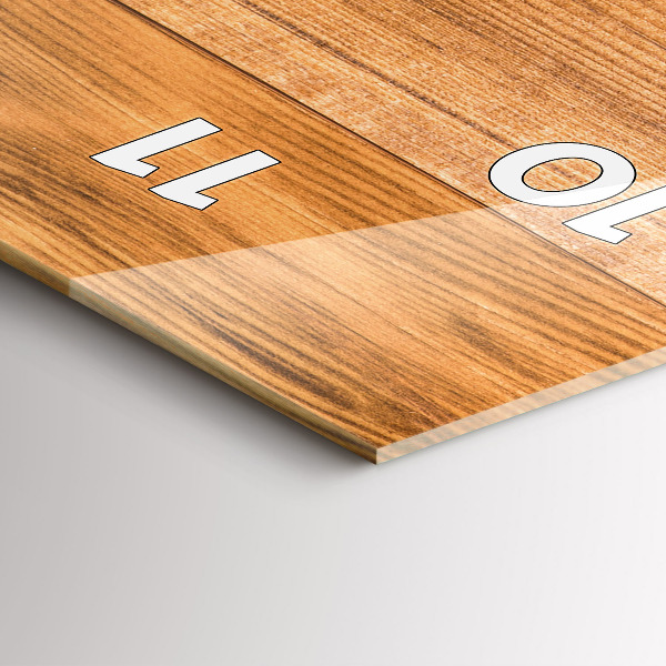 Téglalap alakú üvegóra Fa táblák