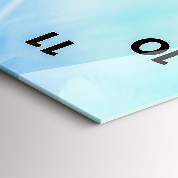 Téglalap alakú üvegóra Színes tollak