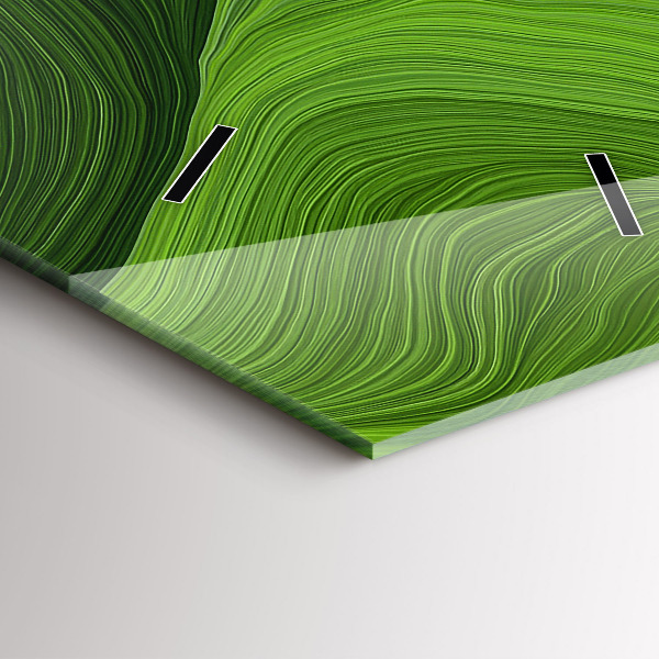 Téglalap alakú üvegóra Modern hullámok