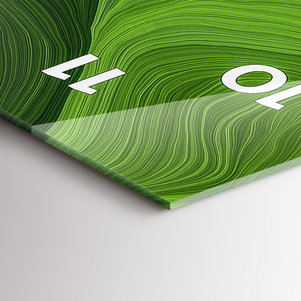 Téglalap alakú üvegóra Modern hullámok