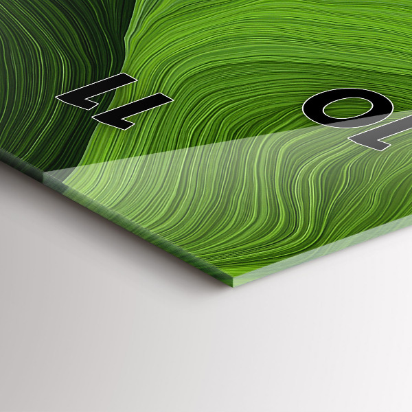 Téglalap alakú üvegóra Modern hullámok