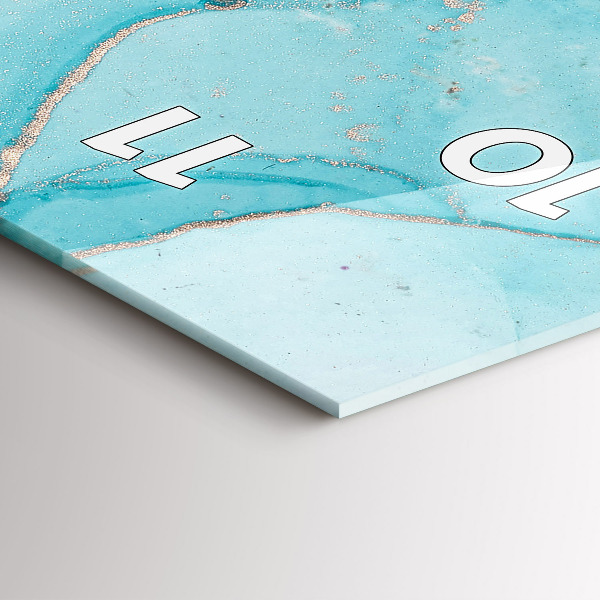 Téglalap alakú üvegóra Dekoratív márvány