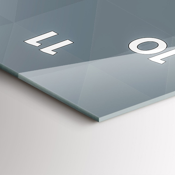 Téglalap alakú üvegóra Szürke absztrakció