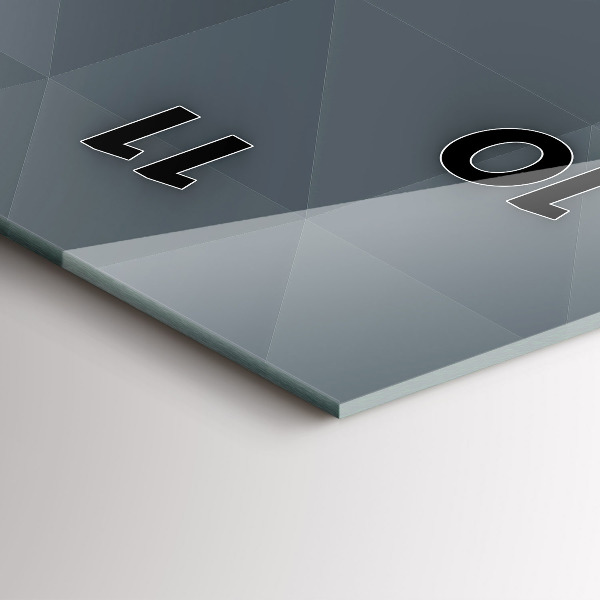 Téglalap alakú üvegóra Szürke absztrakció