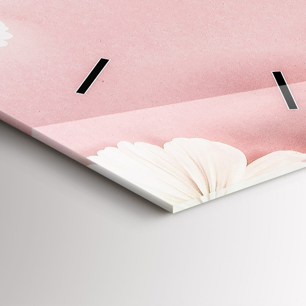 Téglalap alakú üvegóra Százszorszép virágok