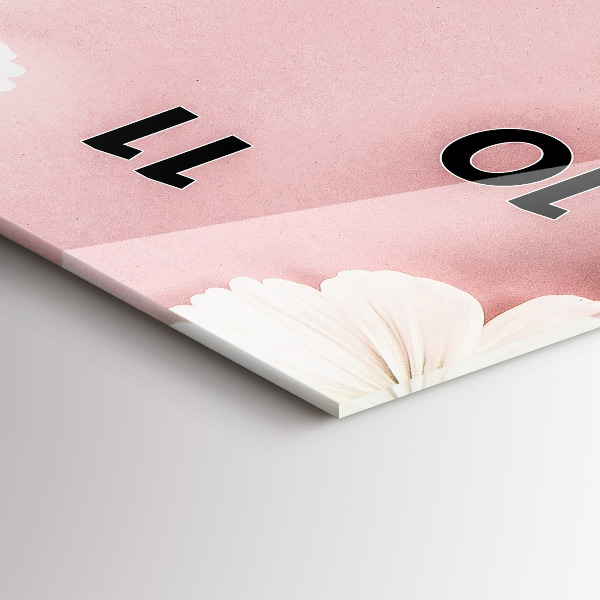 Téglalap alakú üvegóra Százszorszép virágok