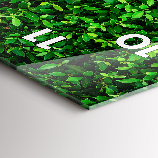 Téglalap alakú üvegóra Sövénylevelek