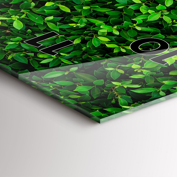 Téglalap alakú üvegóra Sövénylevelek