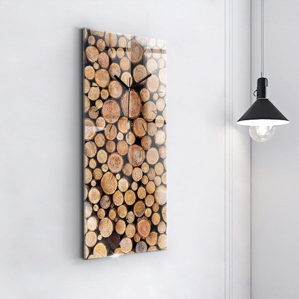 Téglalap alakú üvegóra Fa gyűrűk