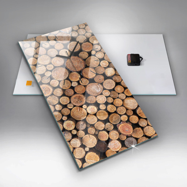 Téglalap alakú üvegóra Fa gyűrűk