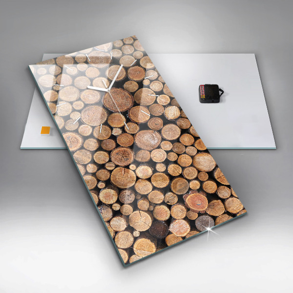 Téglalap alakú üvegóra Fa gyűrűk