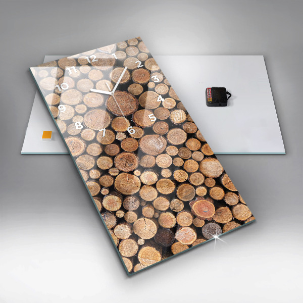 Téglalap alakú üvegóra Fa gyűrűk