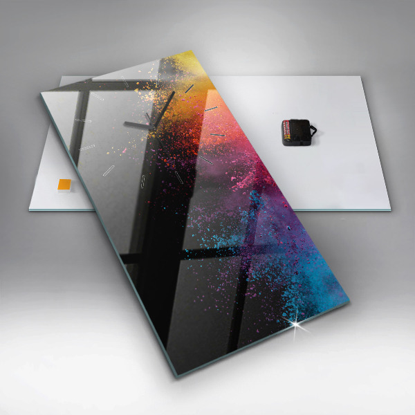 Téglalap alakú üvegóra A színek robbanása