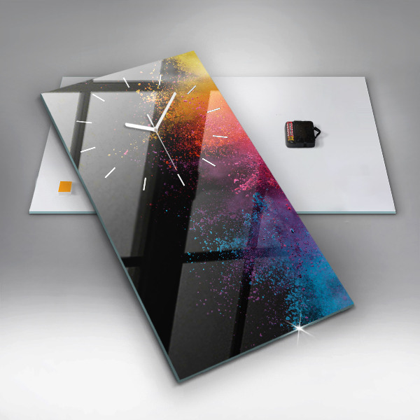 Téglalap alakú üvegóra A színek robbanása