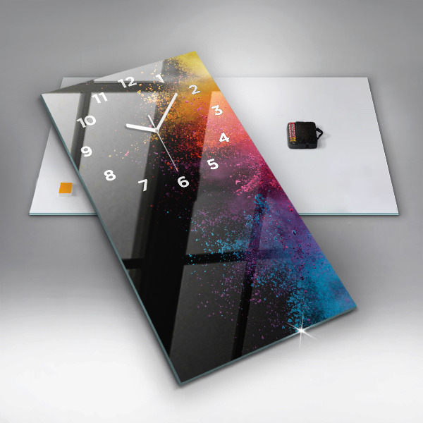 Téglalap alakú üvegóra A színek robbanása