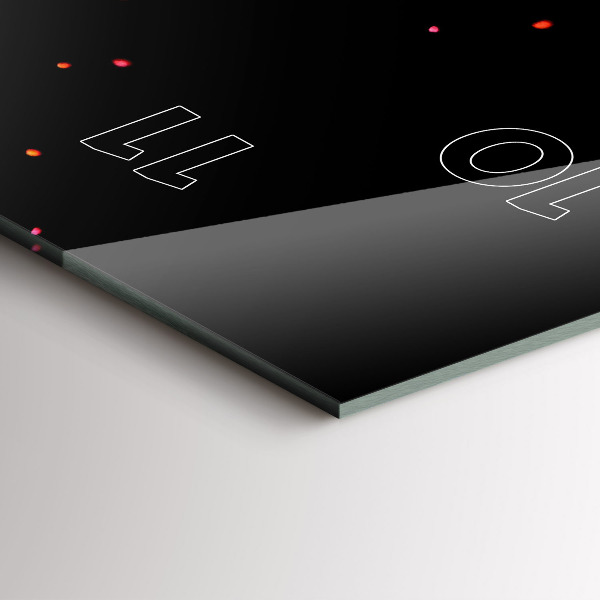 Téglalap alakú üvegóra A színek robbanása