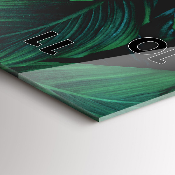 Téglalap alakú üvegóra A természet levelei